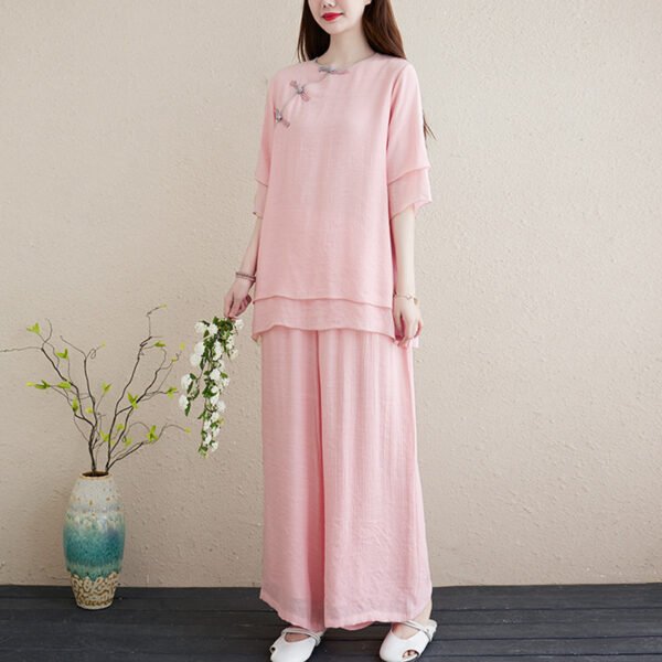 2025 New Chinese Zen Tea Robe Set
