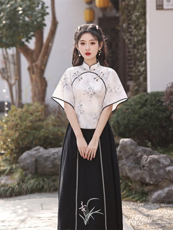 mid-sleeve-republic-qipao-dress-set-for-women-main-photo-1