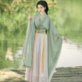 green-weiJin-style-women's-summer-cross-collar-ruqun-photo-1