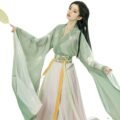 green-weiJin-style-women's-summer-cross-collar-ruqun-photo-4