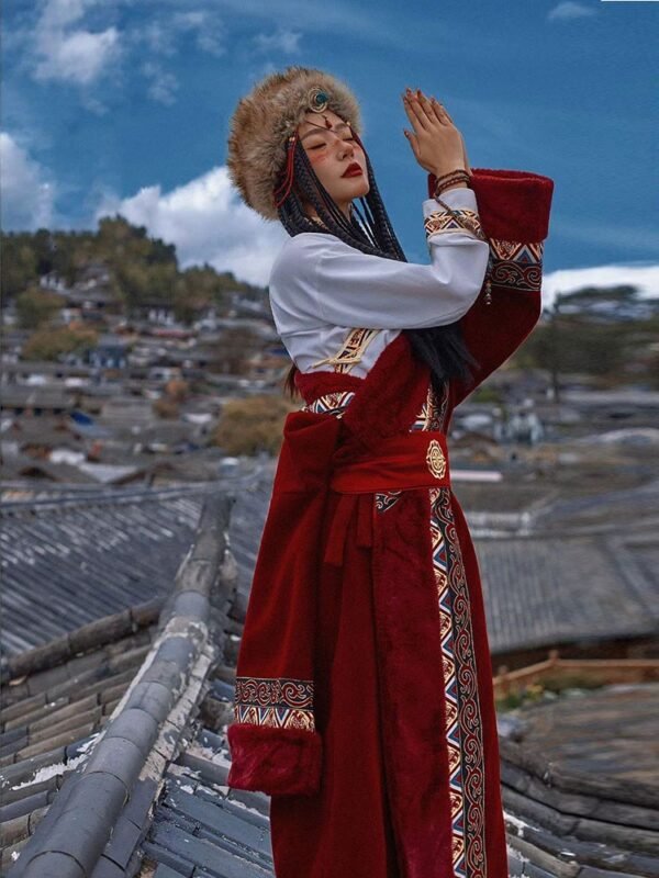 red-women-tibetan-clothing-set-main-photo-1