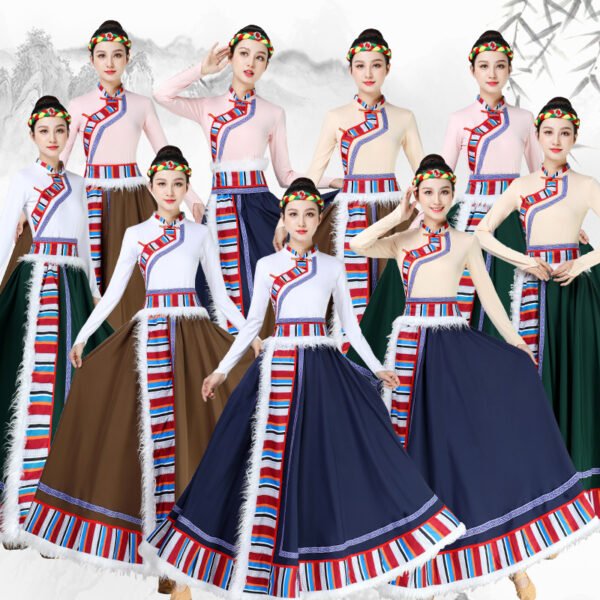 Tibetan dance performance clothing