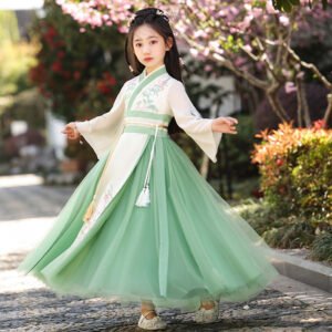 Girl's Green Hanfu Dress