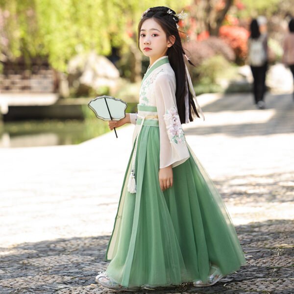 Girl's Green Hanfu Dress