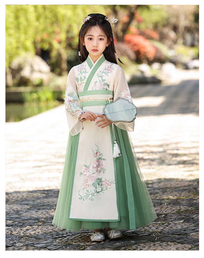 Girl's Green Hanfu Dress