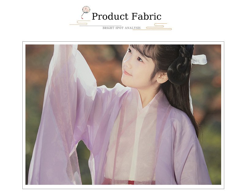 Children's Wei-Jin Style Purple Hanfu