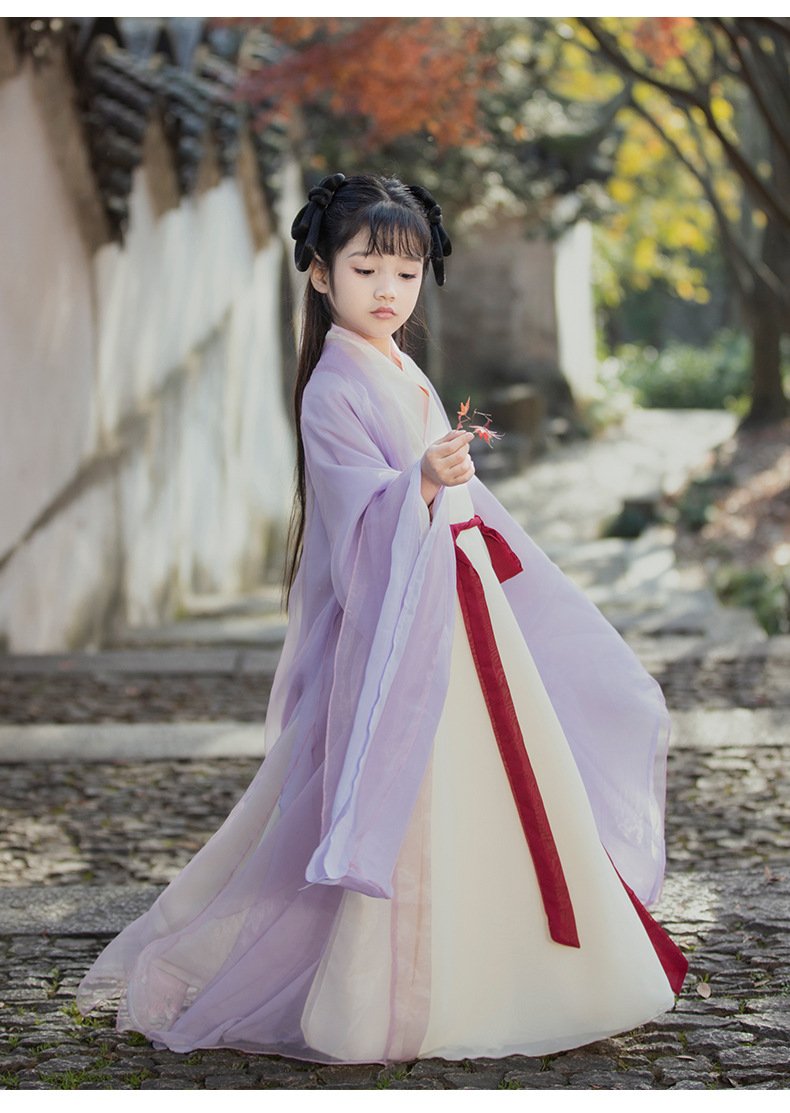 Children's Wei-Jin Style Purple Hanfu