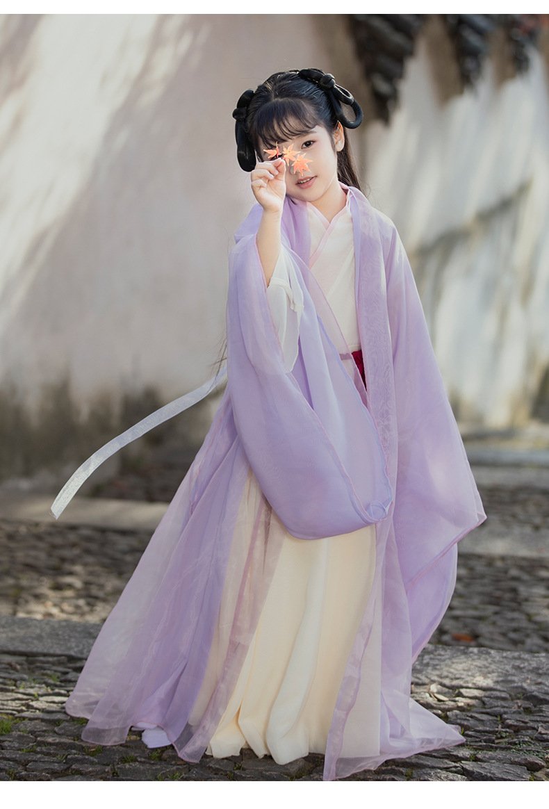 Children's Wei-Jin Style Purple Hanfu