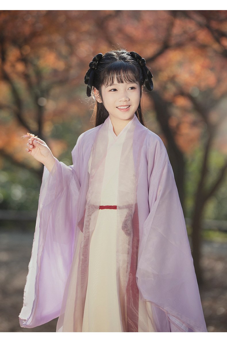 Children's Wei-Jin Style Purple Hanfu