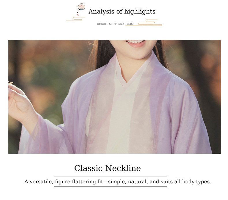 Children's Wei-Jin Style Purple Hanfu