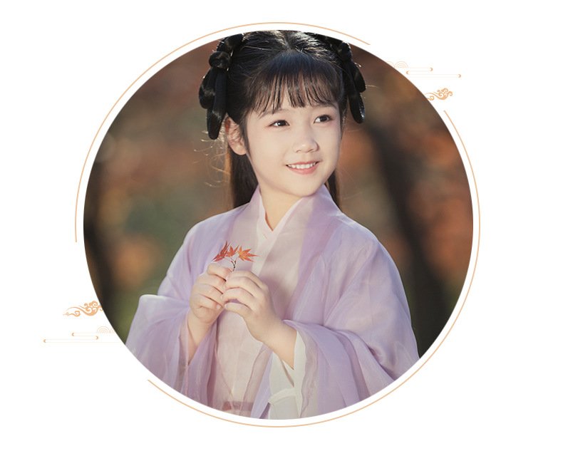 Children's Wei-Jin Style Purple Hanfu