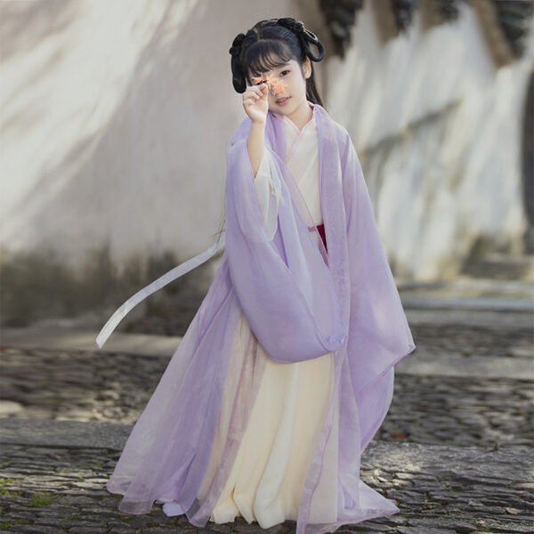 Children's Wei-Jin Style Purple Hanfu