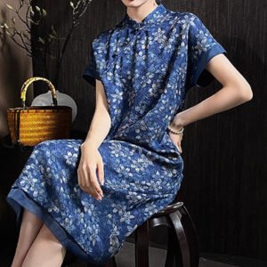 Silk Chinese Style Modern Cheongsam Dress
