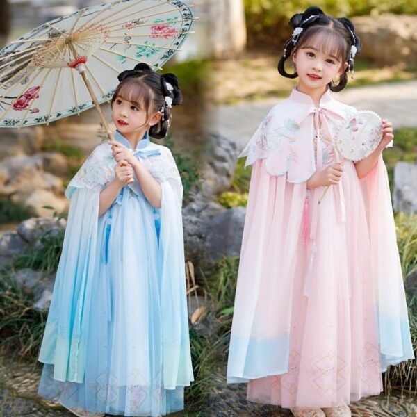 Best Quality Pink/Blue Girl's Hanfu Set
