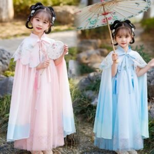 Best Quality Pink/Blue Girl's Hanfu Set