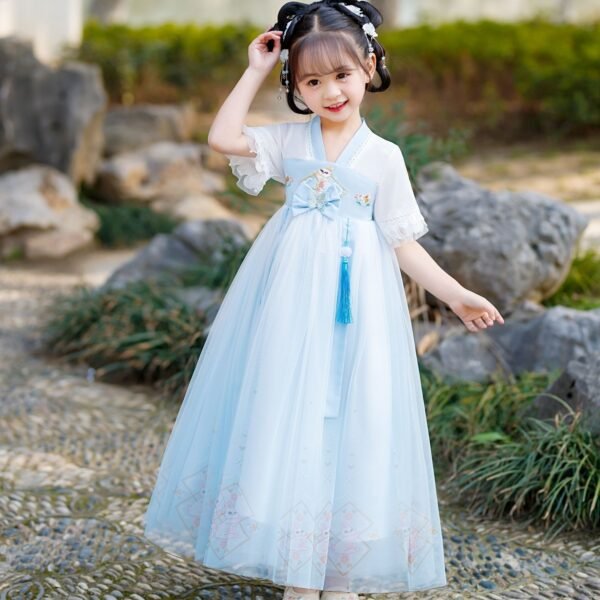 Best Quality Pink/Blue Girl's Hanfu Set
