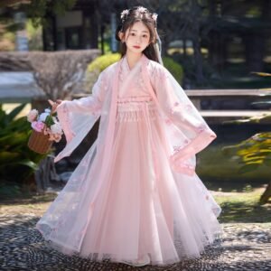Daily Chinese-style Pink Princess Dress