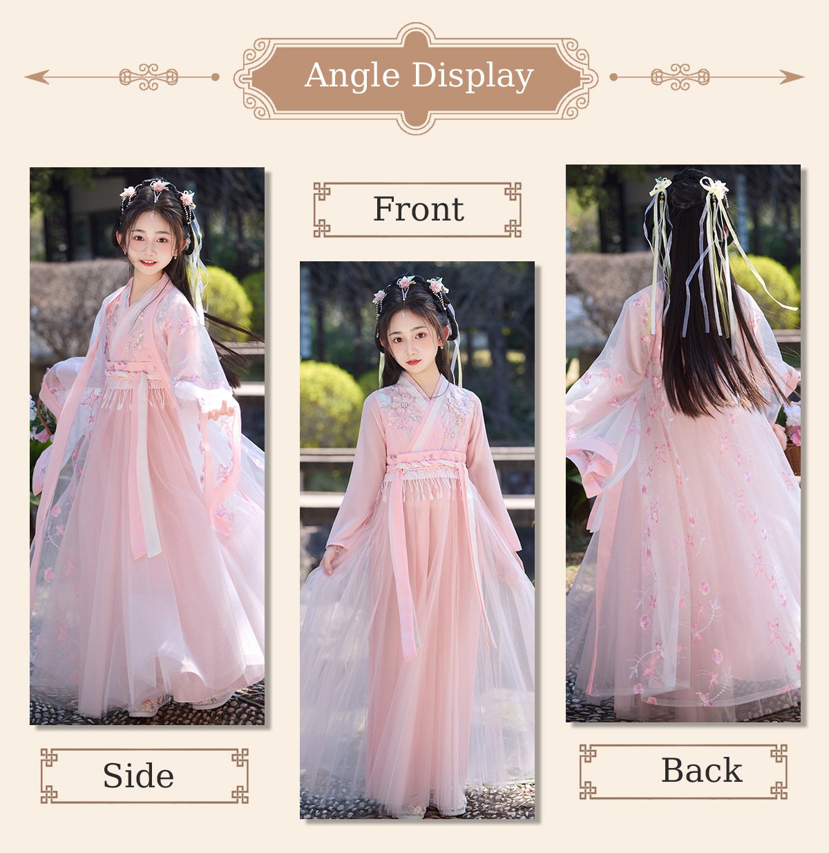 2025 Daily Chinese-style Pink Princess Dress