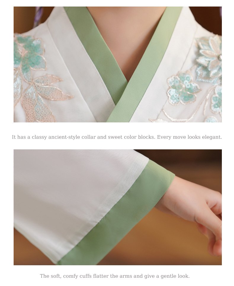 Exquisite Fairy Green Improved Hanfu for Girls