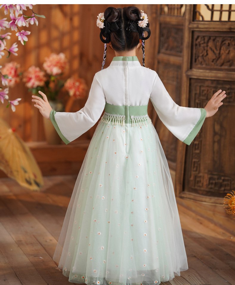 Exquisite Fairy Green Improved Hanfu for Girls