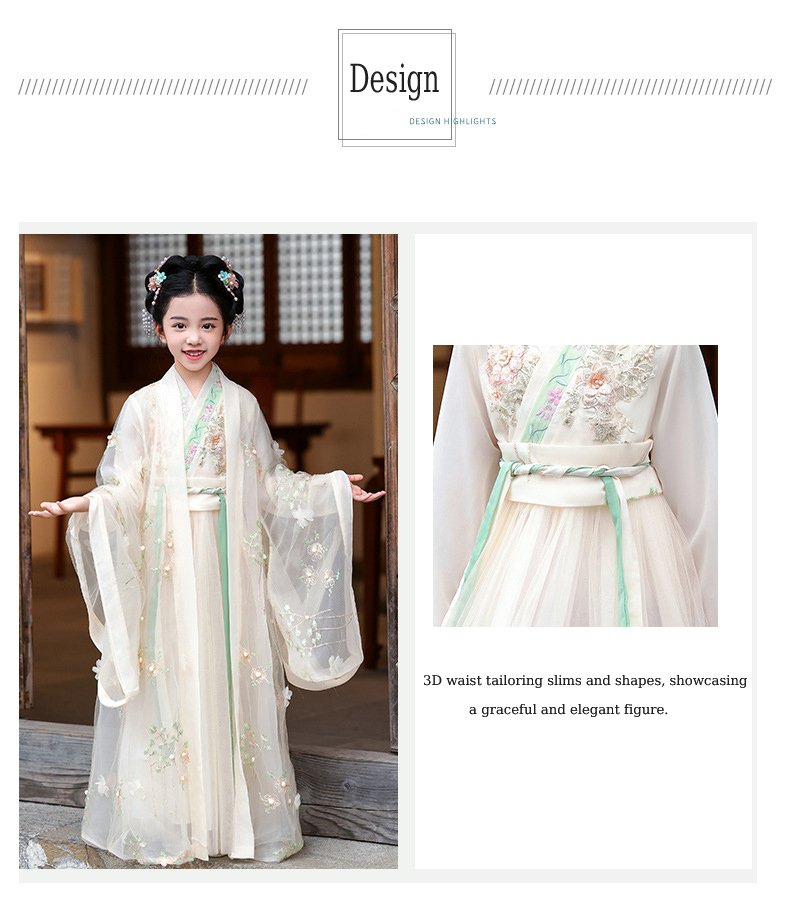 Girls Guzheng Performance Clothing