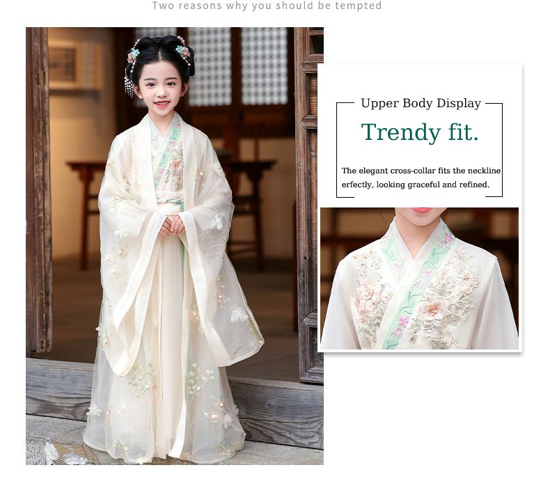 Girls Guzheng Performance Clothing