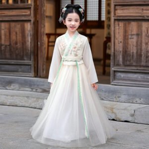 Girls Guzheng Performance Clothing