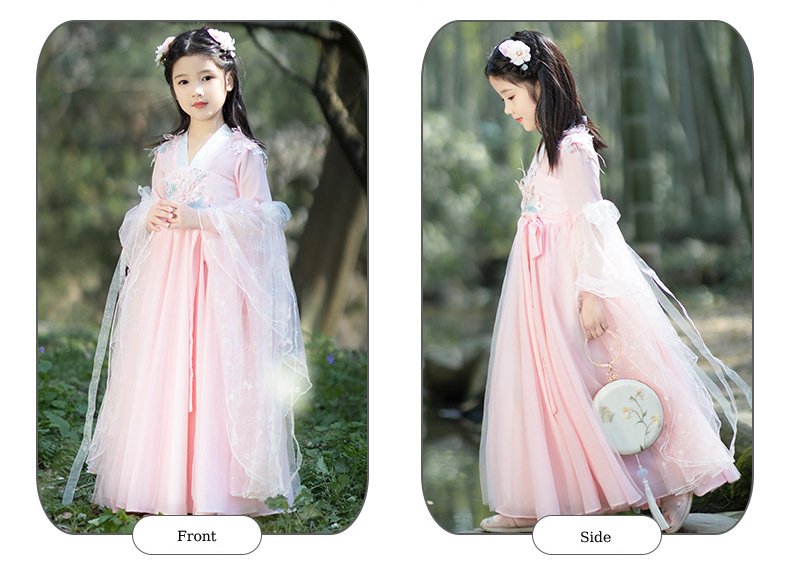 Girl's pink hanfu dress