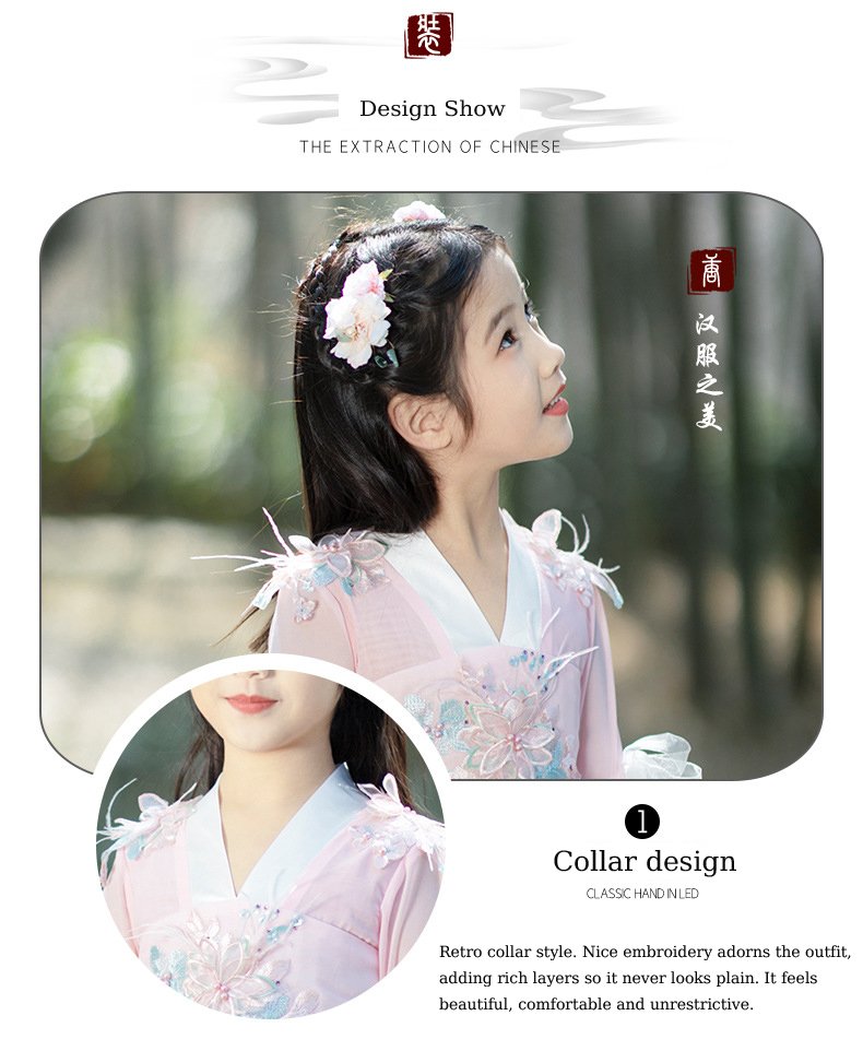 Girl's pink hanfu dress
