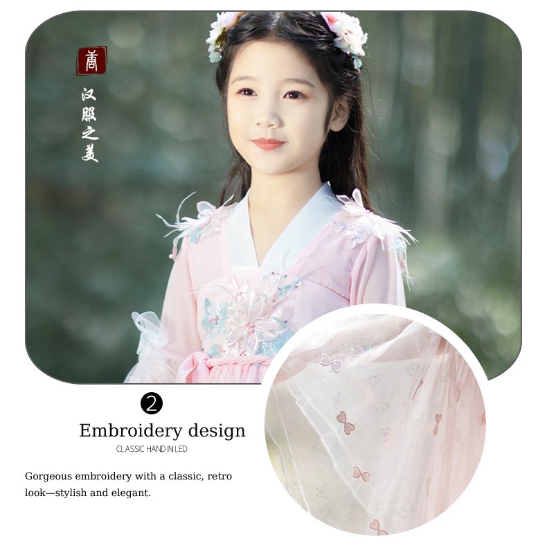 Girl's pink hanfu dress