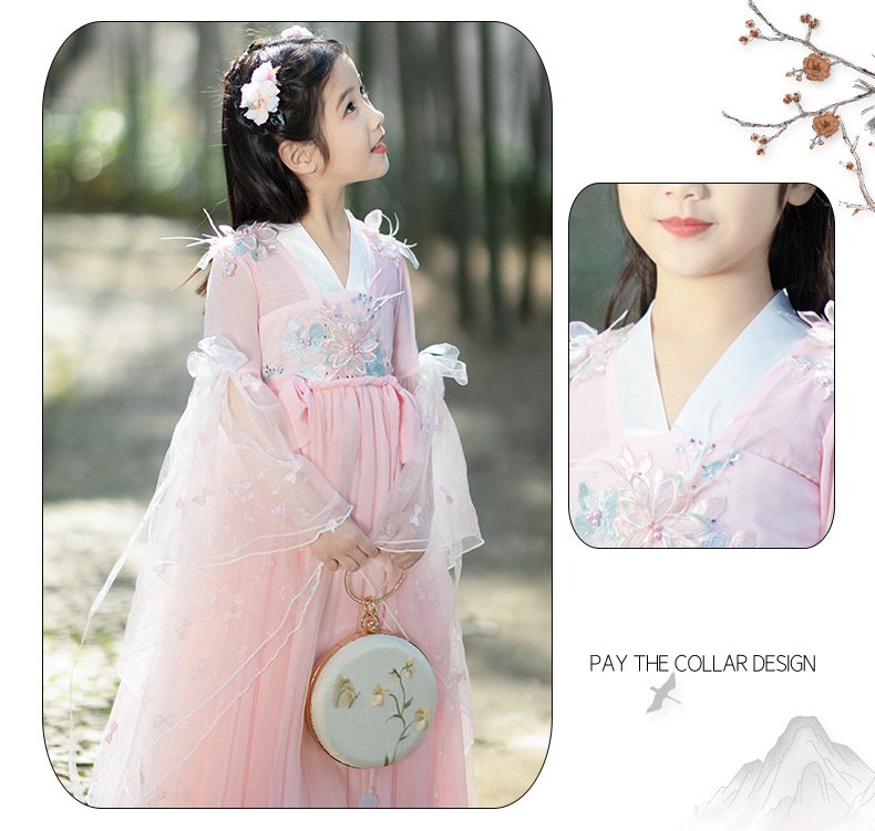Girl's pink hanfu dress