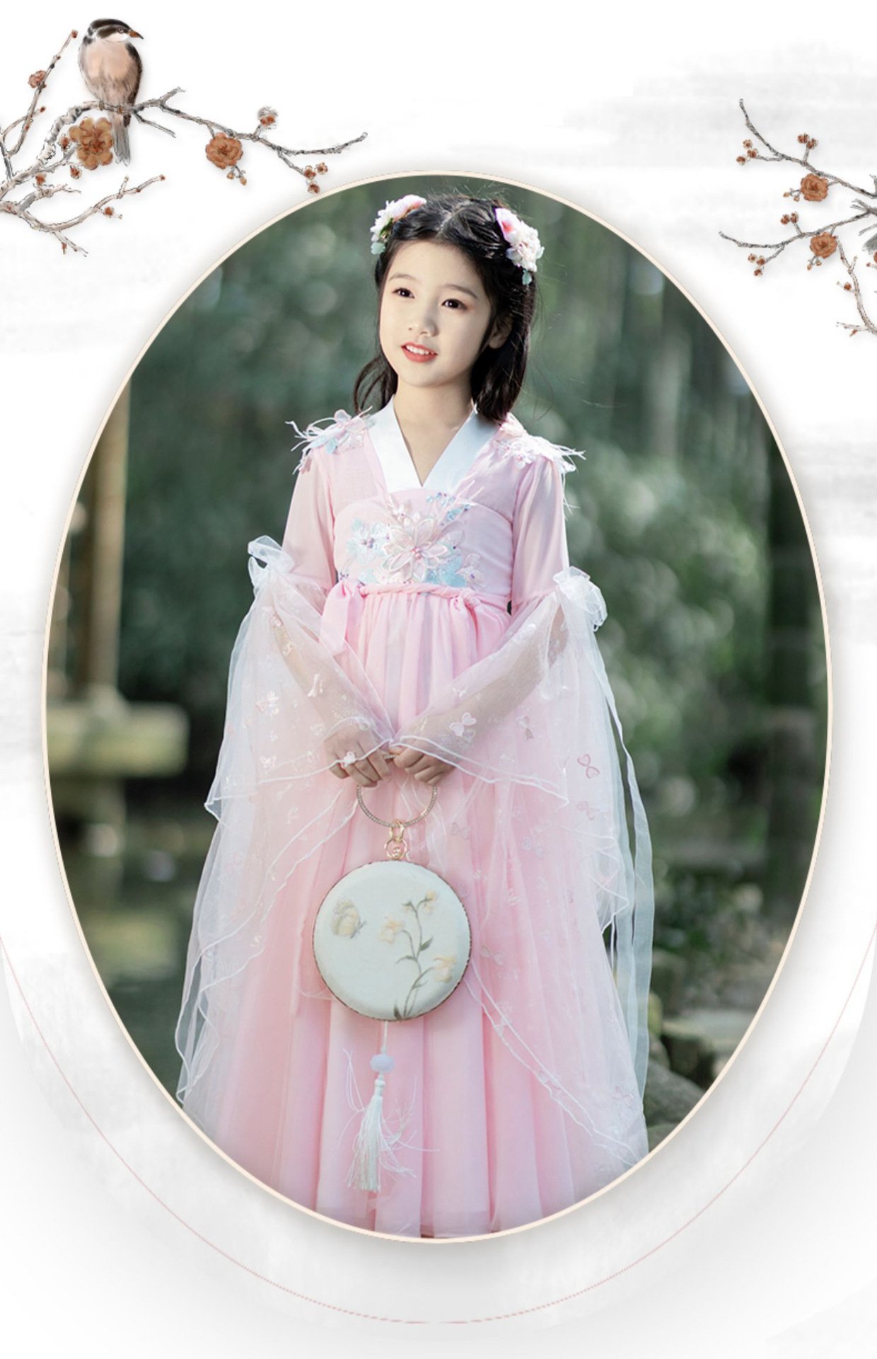 Girl's pink hanfu dress
