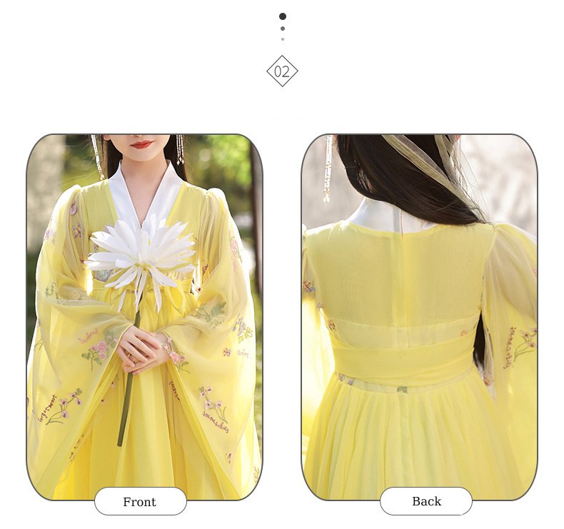 New Girl's Yellow Hanfu Dress