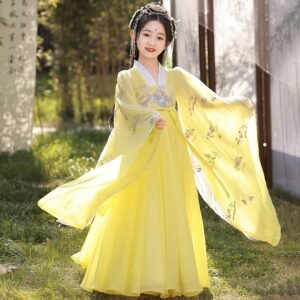 New Girl's Yellow Hanfu Dress