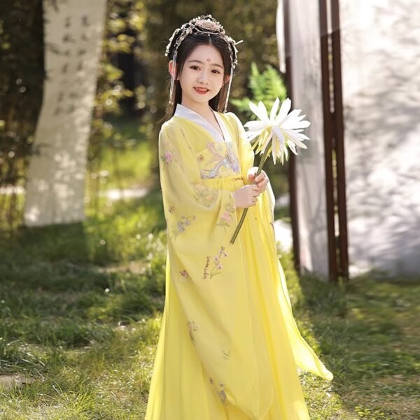 New Girl's Yellow Hanfu Dress