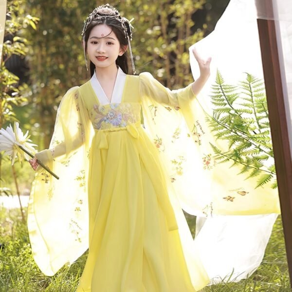 New Girl's Yellow Hanfu Dress