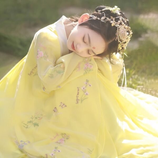 New Girl's Yellow Hanfu Dress