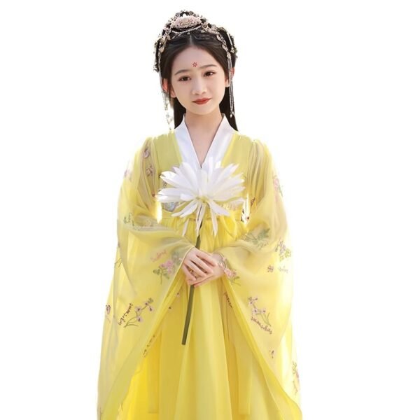 New Girl's Yellow Hanfu Dress