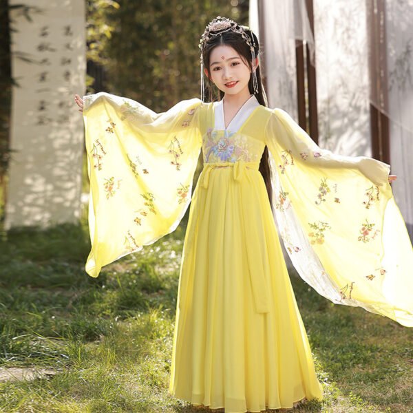 New Girl's Yellow Hanfu Dress