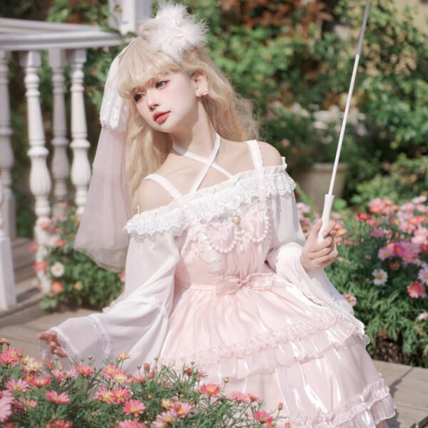 Pure Color Strappy Lolita Dress