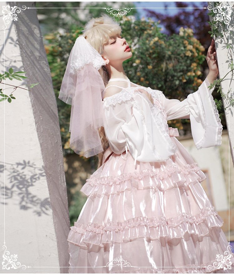 Pink Lolita dress with spaghetti straps