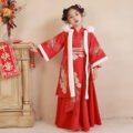 Chinese New Year Girls' Red Hanfu