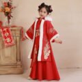 Chinese New Year Girls' Red Hanfu