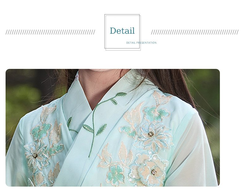 Song Dynasty Light Green Girls Hanfu photo