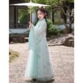 Kids' Song Dynasty green hanfu Clothing