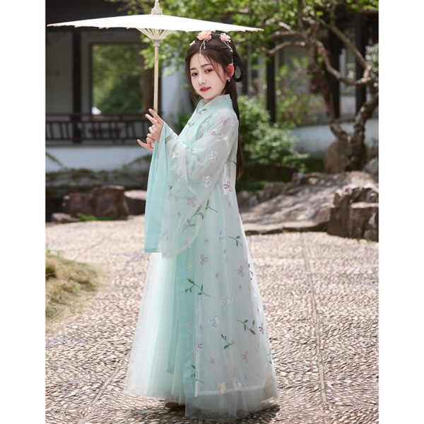 Kids' Song Dynasty green hanfu Clothing