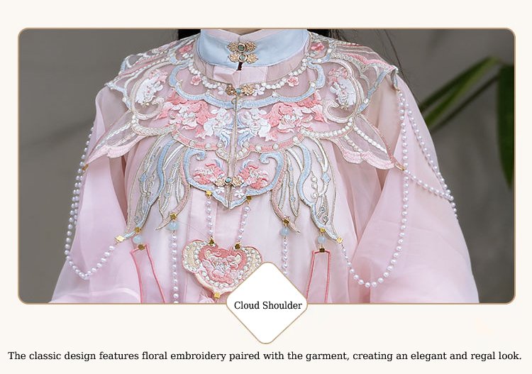 Top Quality! Ming Dynasty Pink Women's Hanfu