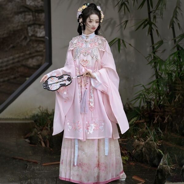 Top Quality! Ming Dynasty Pink Women's Hanfu