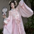 Top Quality! Ming Dynasty Pink Women's Hanfu