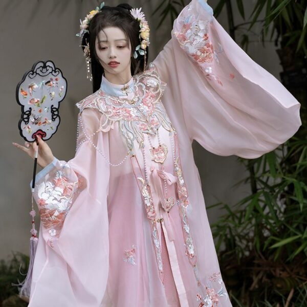 Top Quality! Ming Dynasty Pink Women's Hanfu